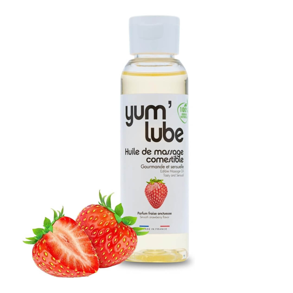 Huile de massage comestible sexuel, Gel Érotique couple, Fraise